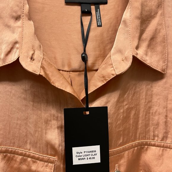 DKNY Blouse , New ,Size Large , color cooper /peach - Picture 4 of 7